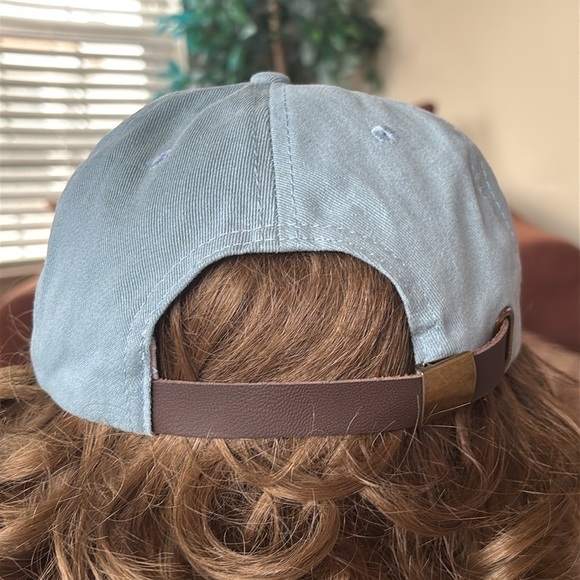 NWOT POL Two-Tone Blue & Tan Cap Adjustable Baseball Hat 100% Cotton Sporty - Picture 13 of 16